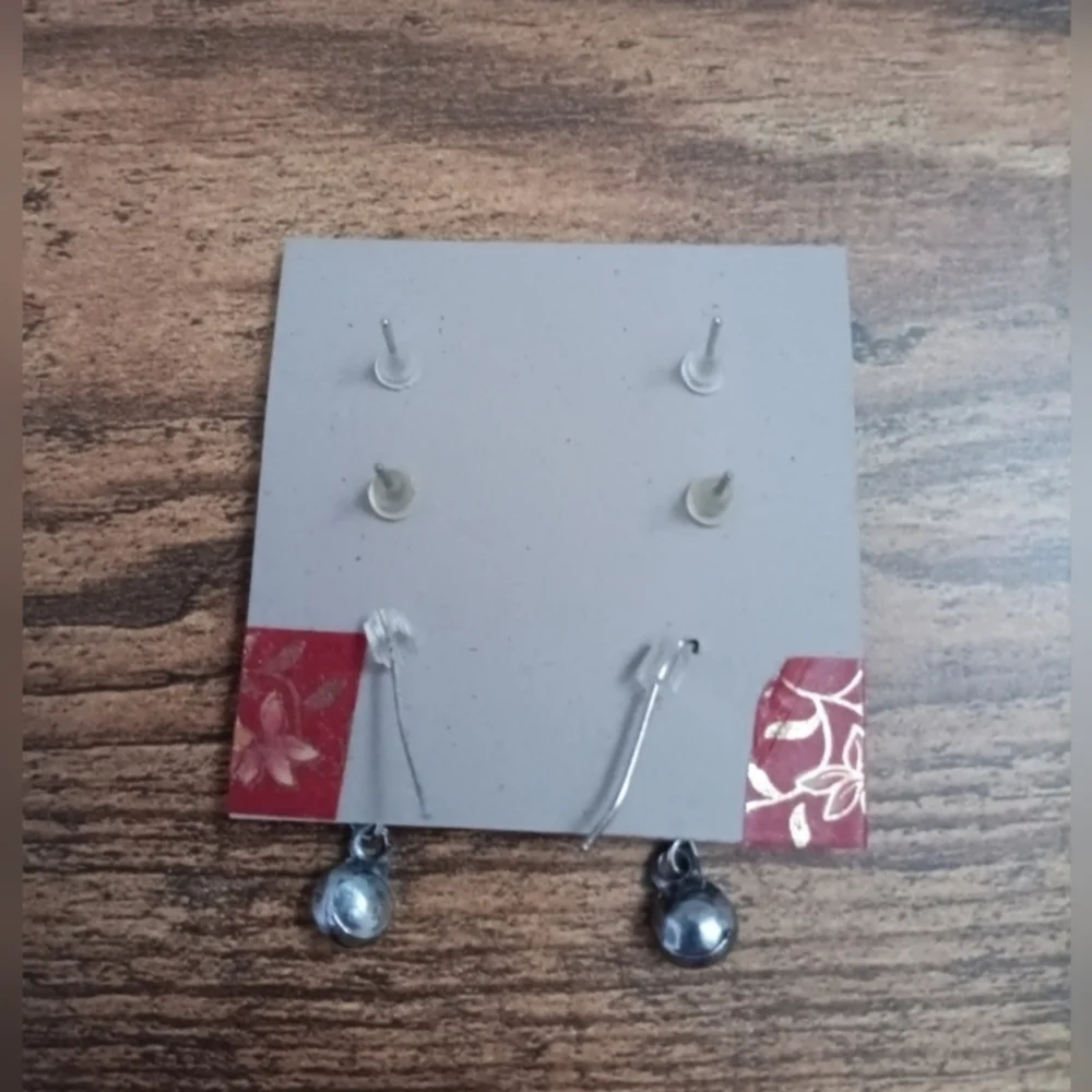 Purple and Iridescent Earring Set